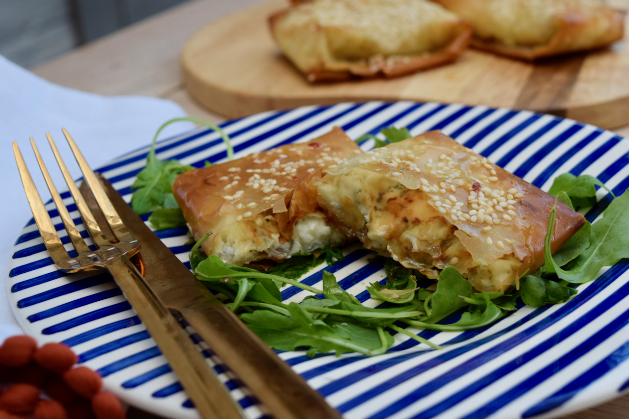 Feta in Filo with Hot Honey recipe from Lucy Loves Food Blog