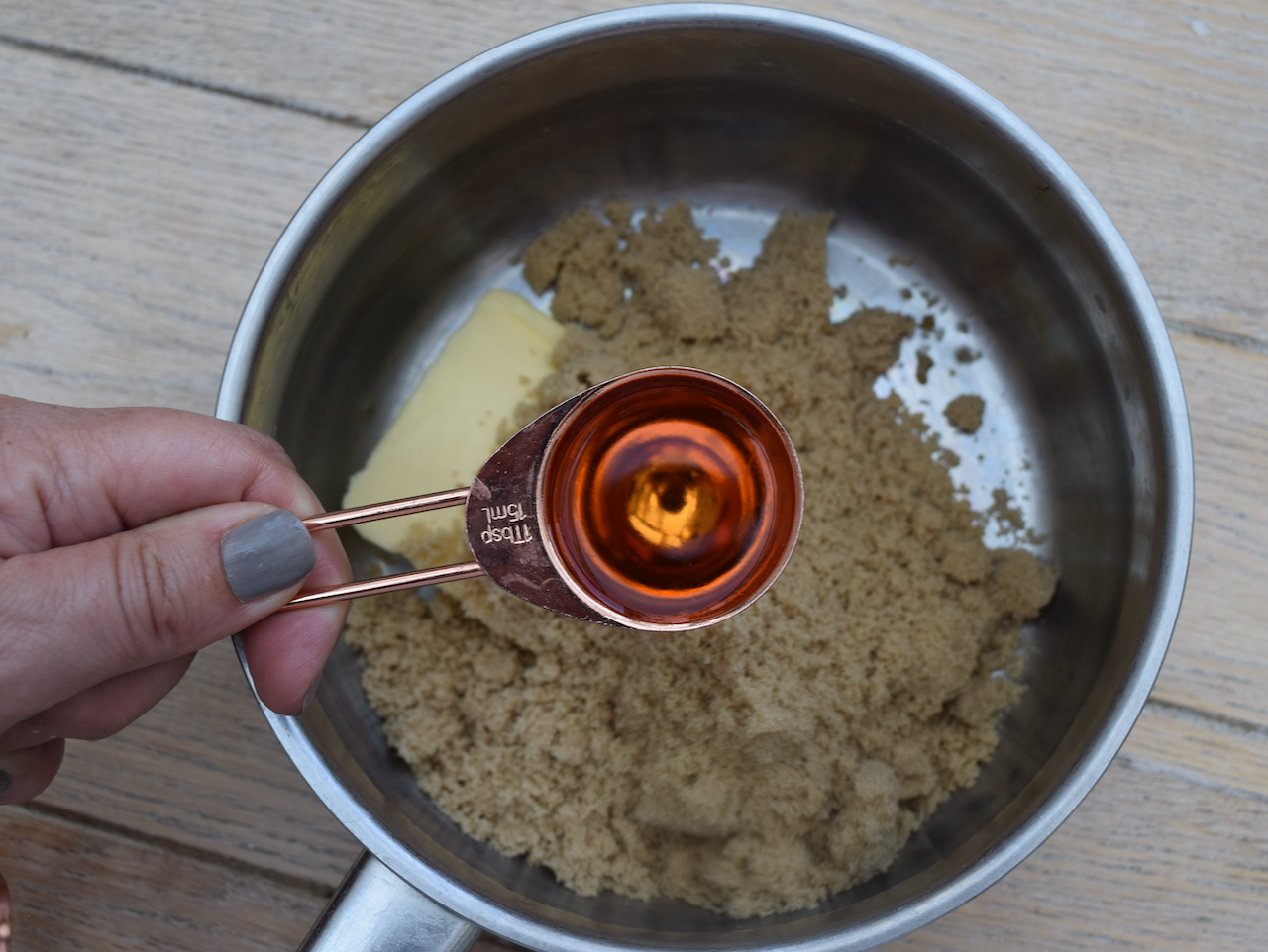 Bourbon Nectarine Upside Down Cake from Lucy Loves Food Blog