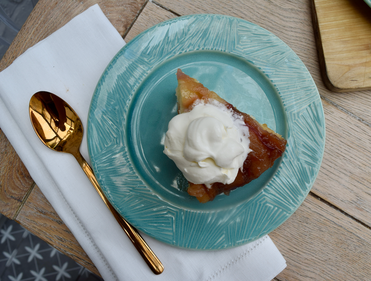 Bourbon Nectarine Upside Down Cake from Lucy Loves Food Blog