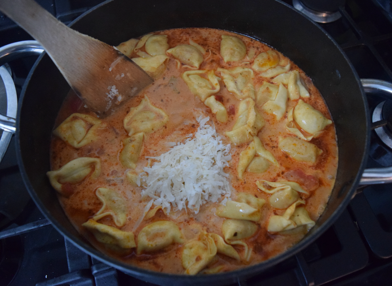 Tortellini Sausage Soup recipe from Lucy Loves Food Blog