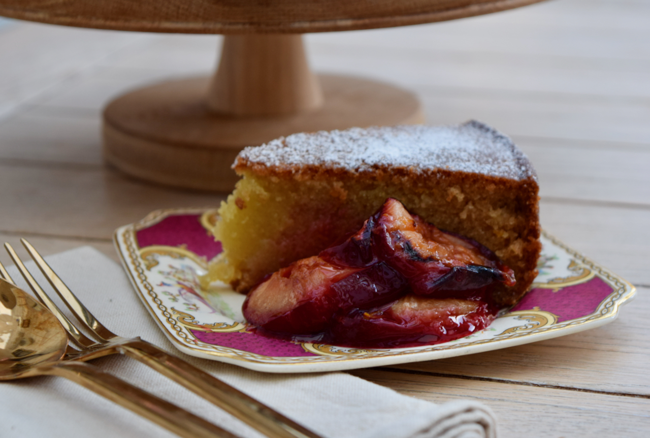 One Bowl Olive Oil Cake with Roasted Plums recipe Lucy Loves Food Blog