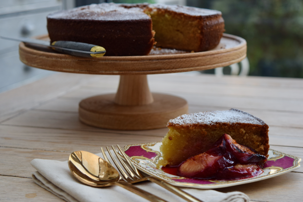 One Bowl Olive Oil Cake with Roasted Plums recipe Lucy Loves Food Blog