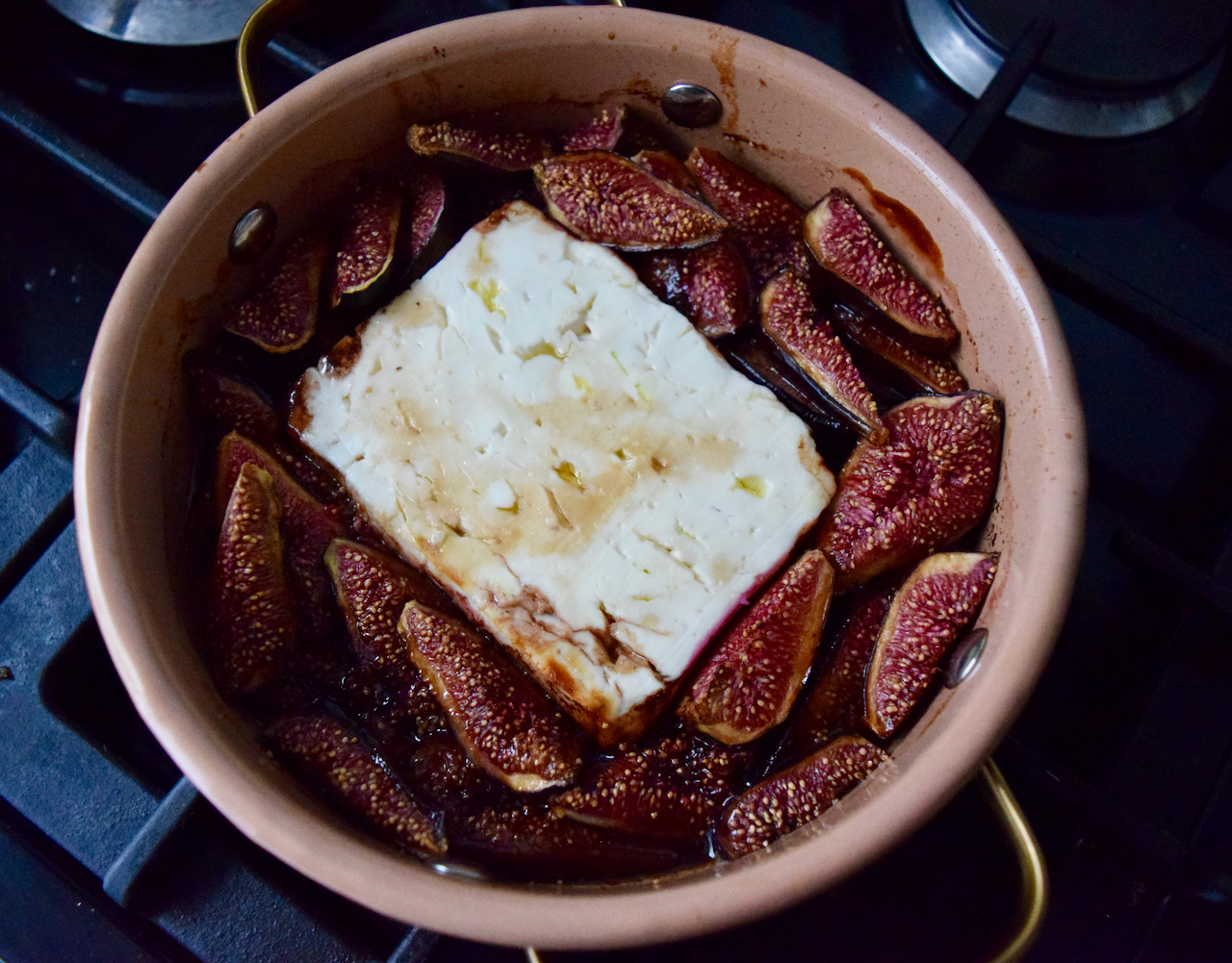 Baked Feta with Figs and Honey recipe from Lucy Loves Food Blog