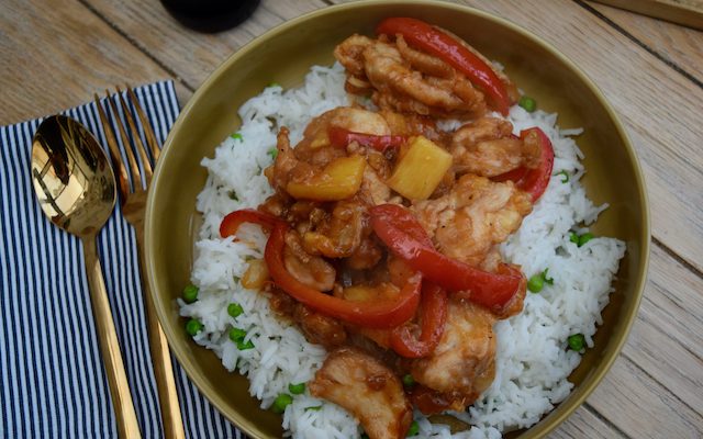 Sweet and Sour Chicken with optional Pineapple