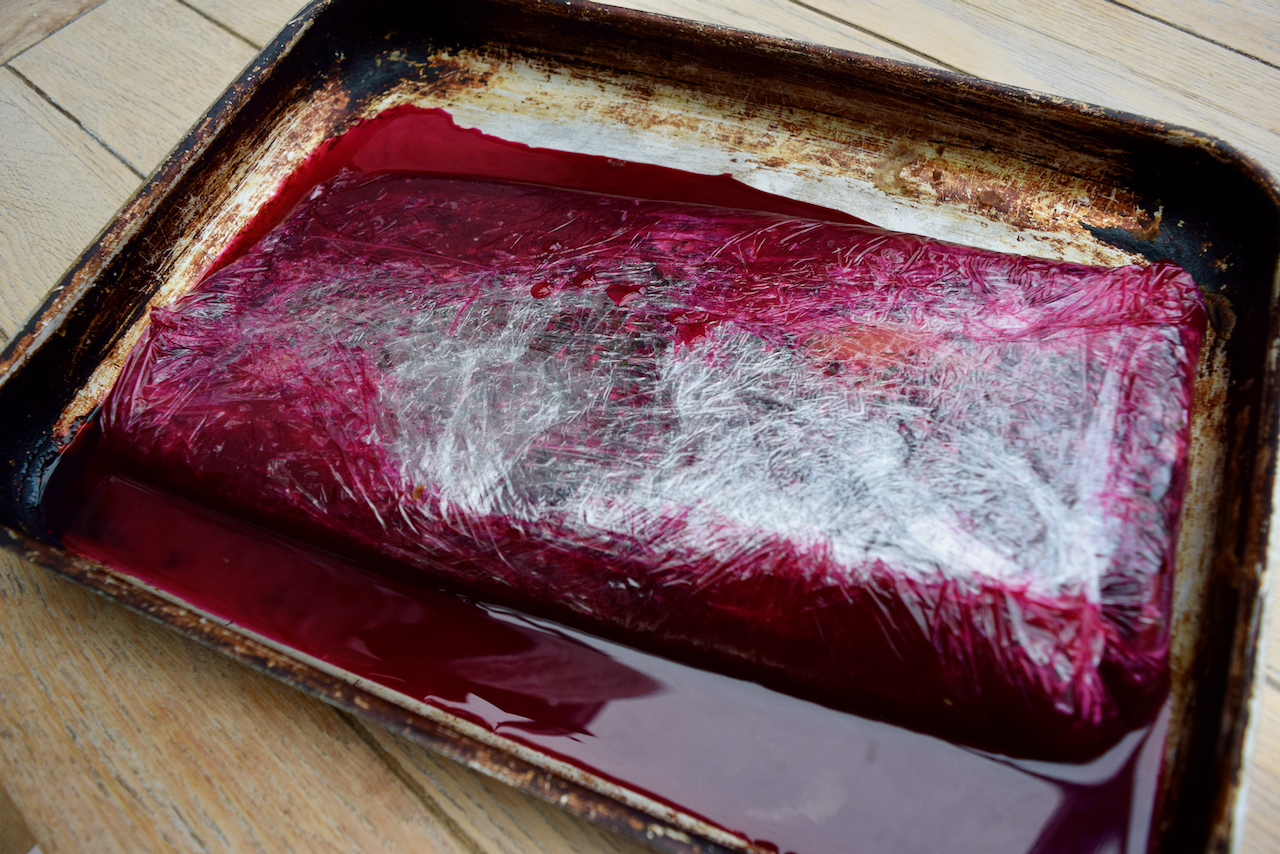 Beetroot Marinated Salmon recipe from Lucy Loves Food Blog