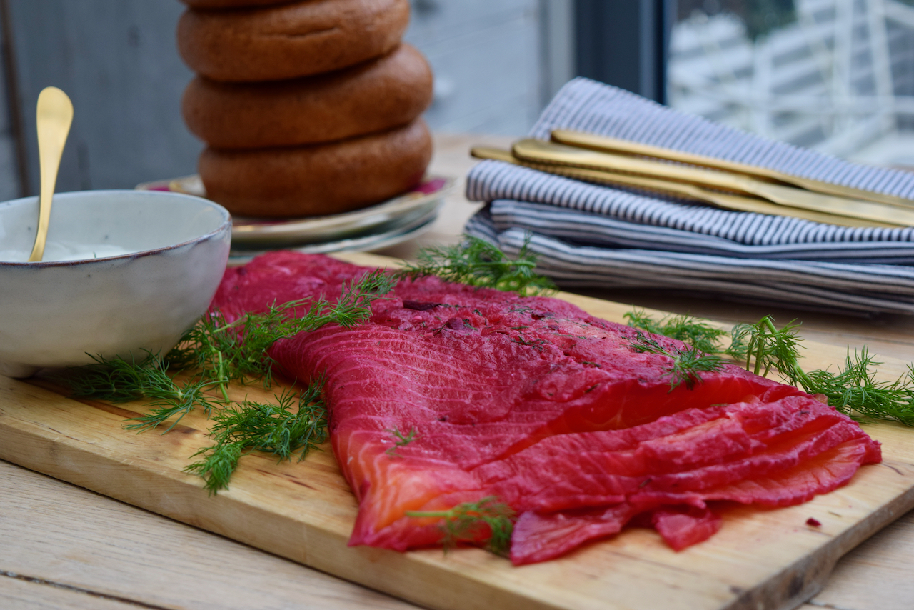 Beetroot Marinated Salmon recipe from Lucy Loves Food Blog