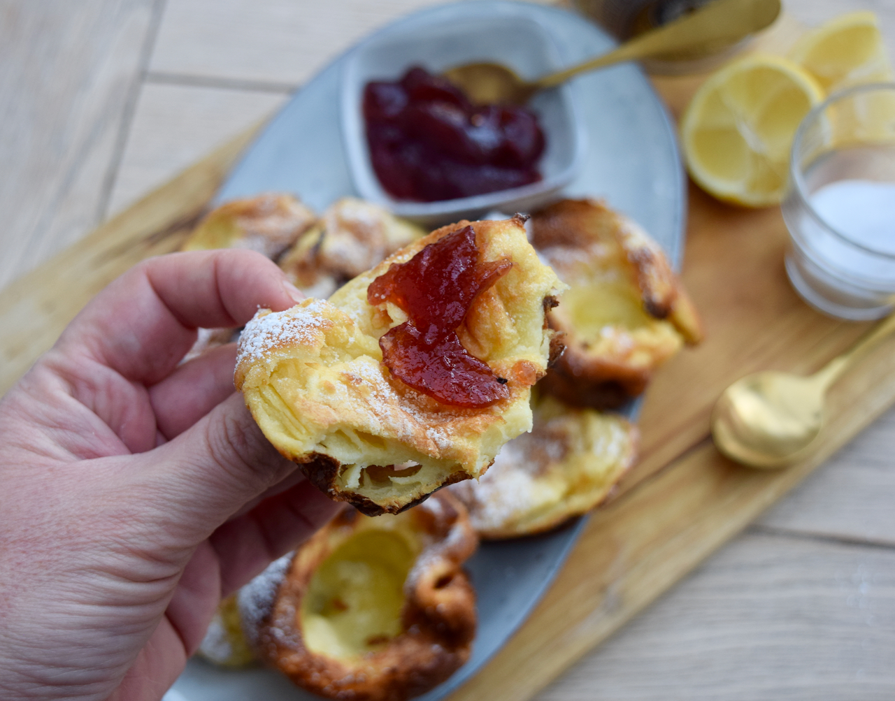 Mini Dutch Baby Pancakes recipe from Lucy Loves Food Blog