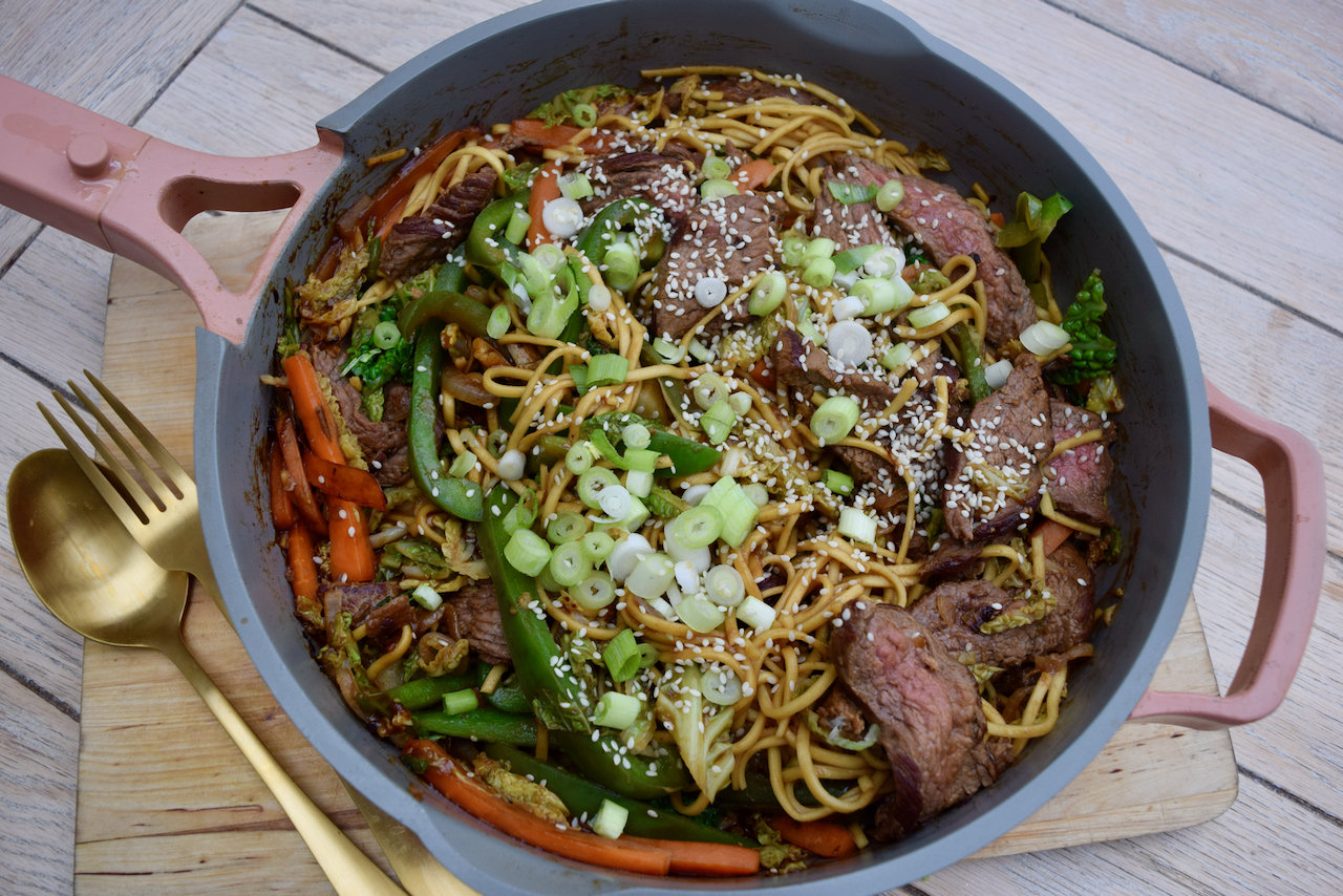 Beef Chow Mein recipe from Lucy Loves Food Blog