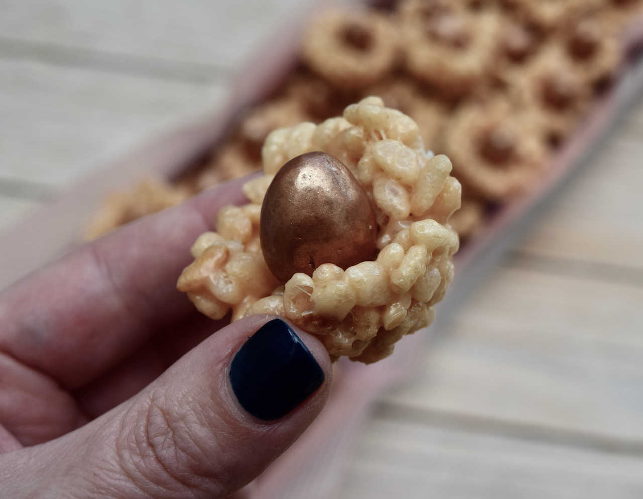 Caramilk Krispie Easter Nests recipe from Lucy Loves Food Blog