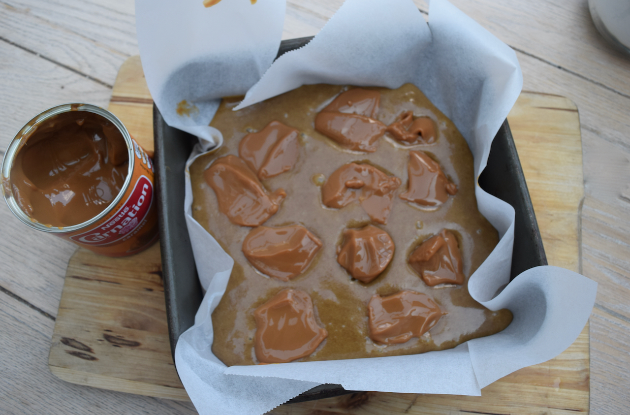 Caramel Coffee Blondies recipe from Lucy Loves Food Blog