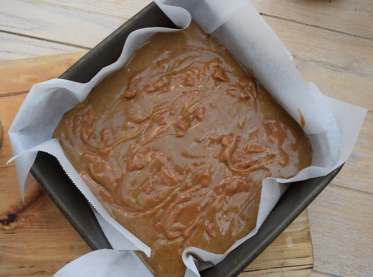 Caramel Coffee Blondies recipe from Lucy Loves Food Blog