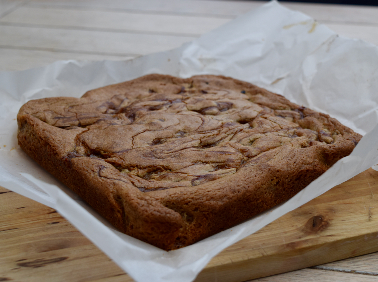 Caramel Coffee Blondies recipe from Lucy Loves Food Blog