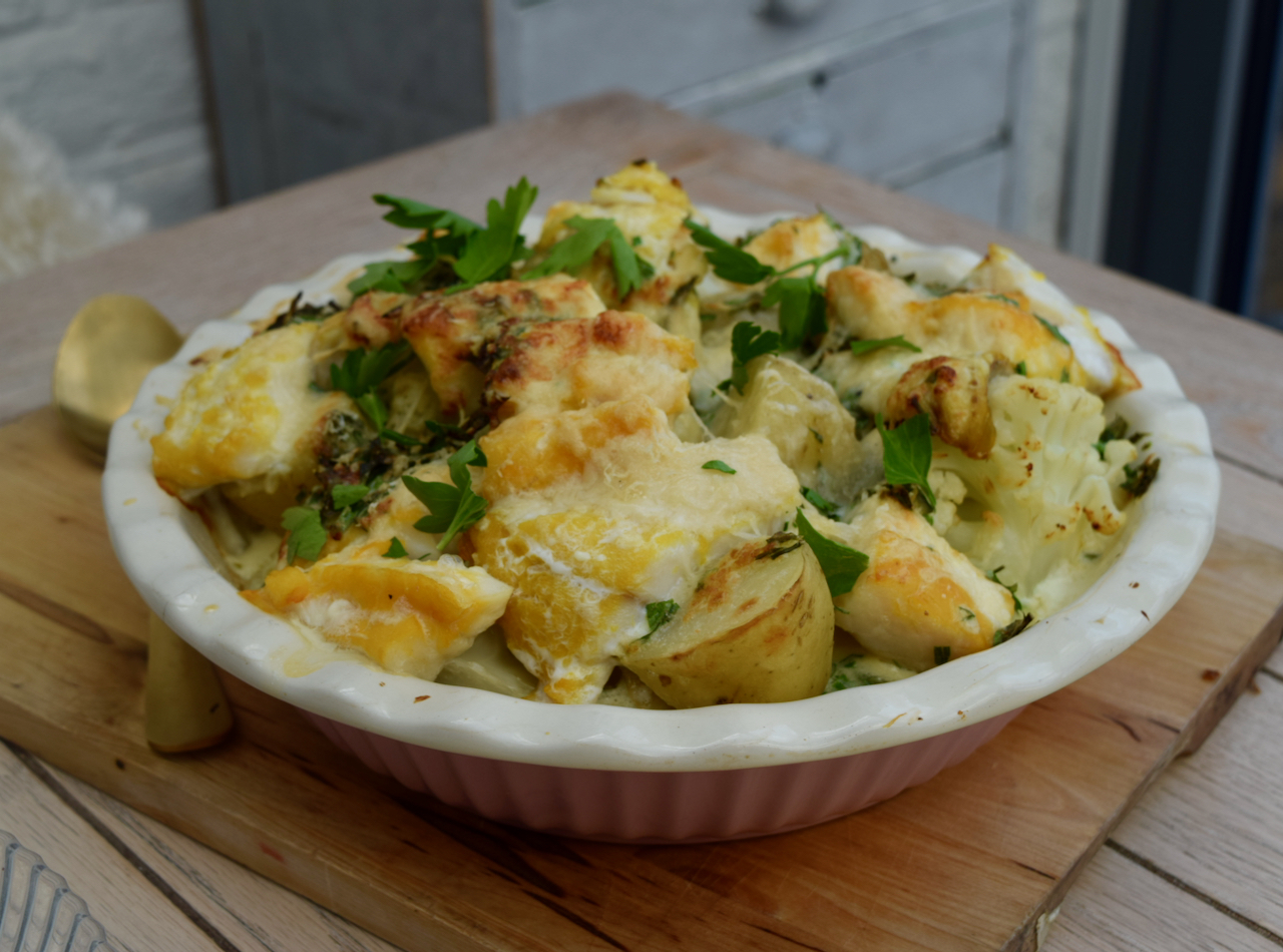 Smoked Haddock, Cauliflower and Parmesan Gratin recipe from Lucy Loves Food Blog