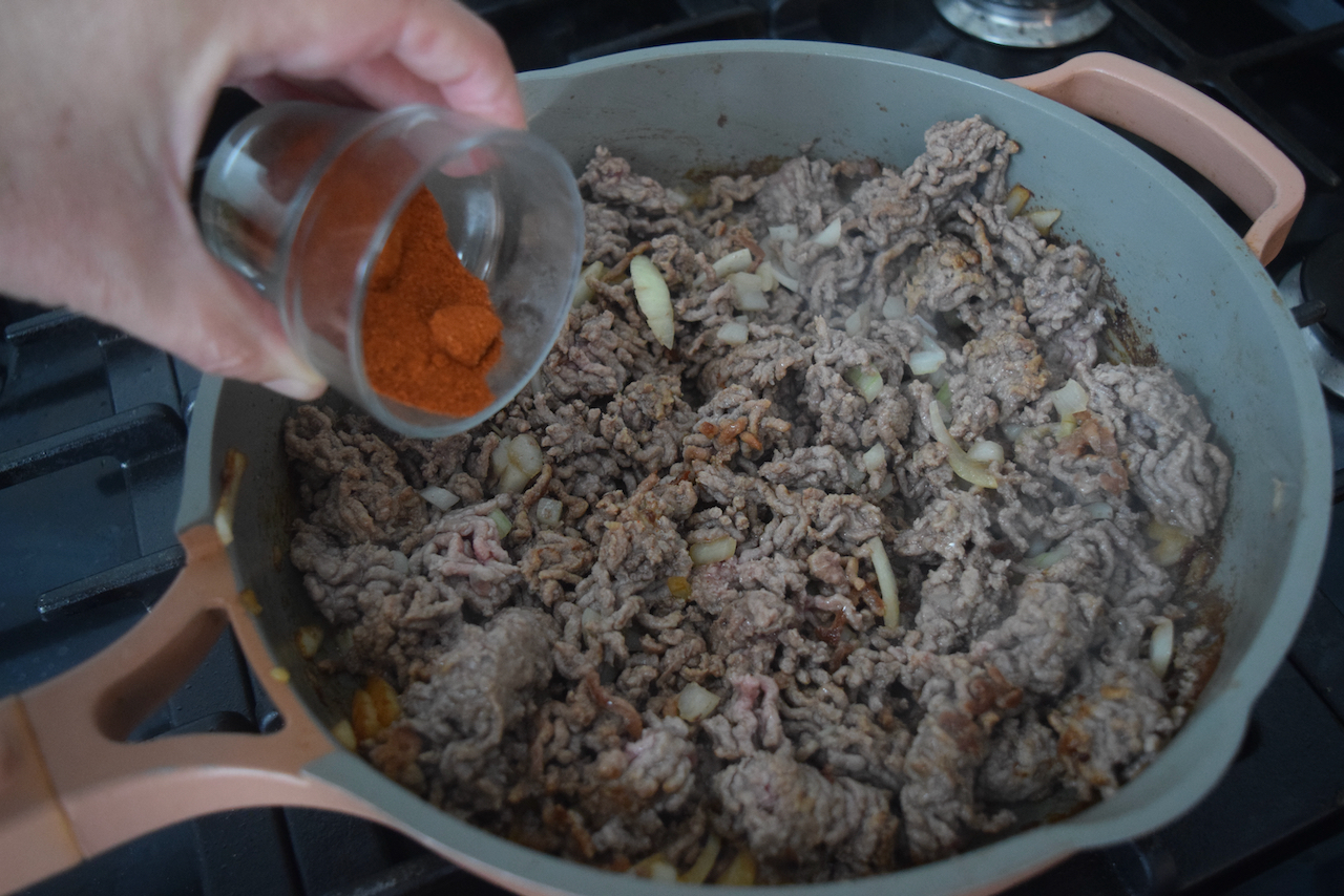 Spiced Beef Taco Salad recipe from Lucy Loves Food Blog