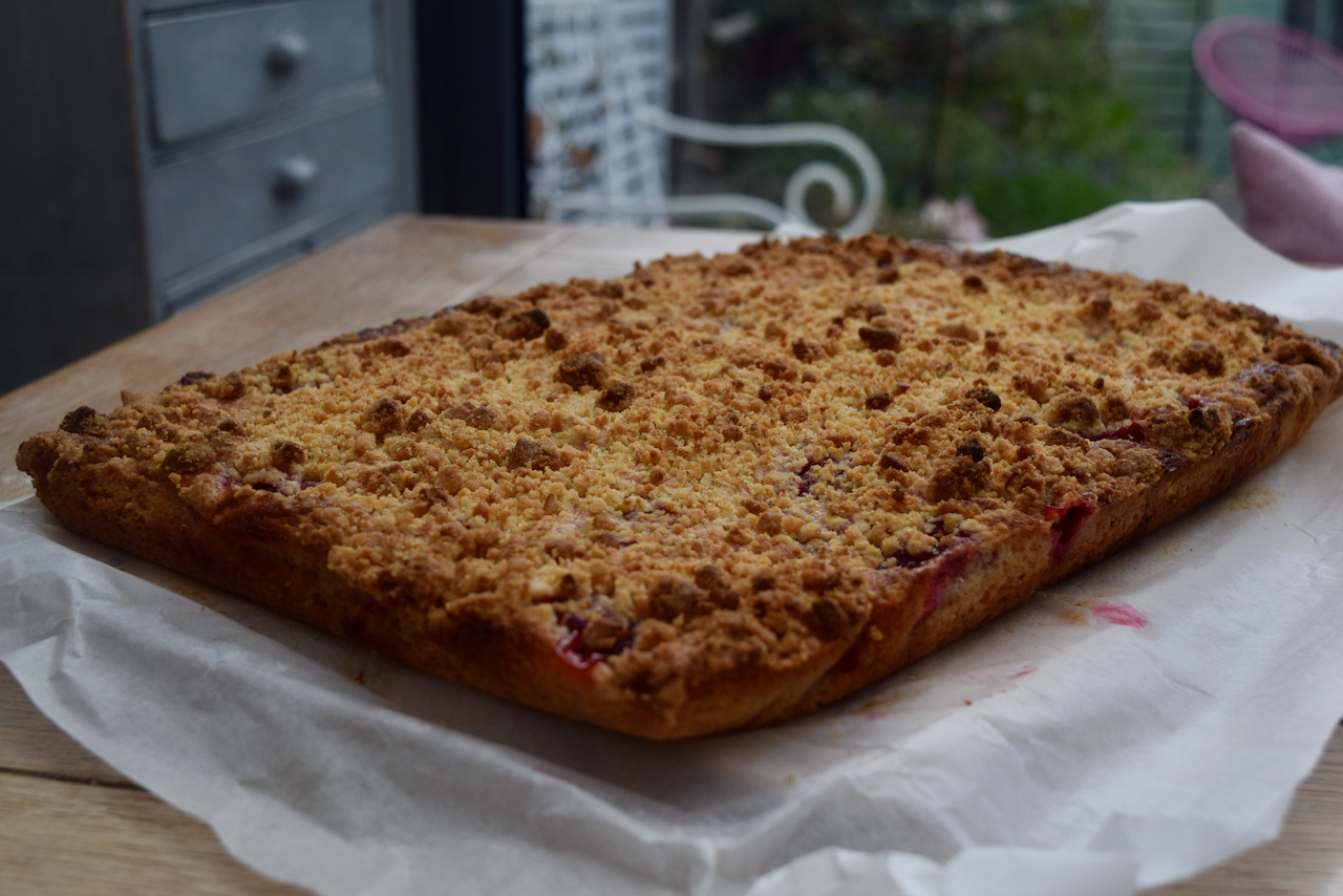 Raspberry Almond Streusel Squares from Lucy Loves Food Blog