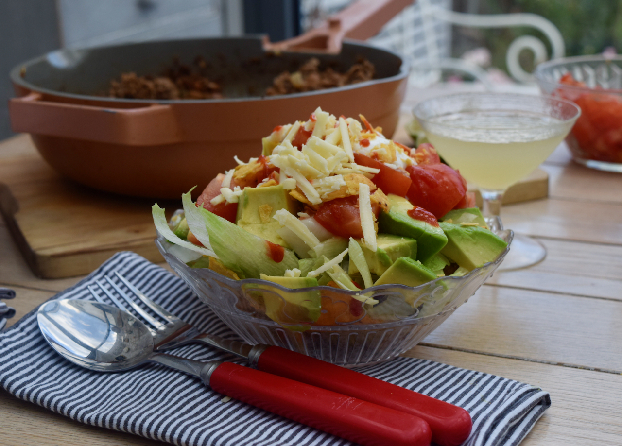 Spiced Beef Taco Salad recipe from Lucy Loves Food Blog