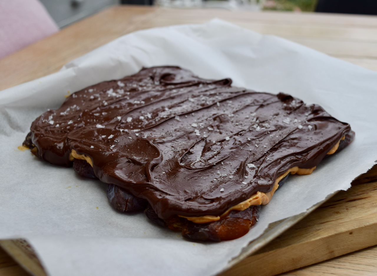 Date Chocolate and Peanut Butter Bark from Lucy Loves Food Blog