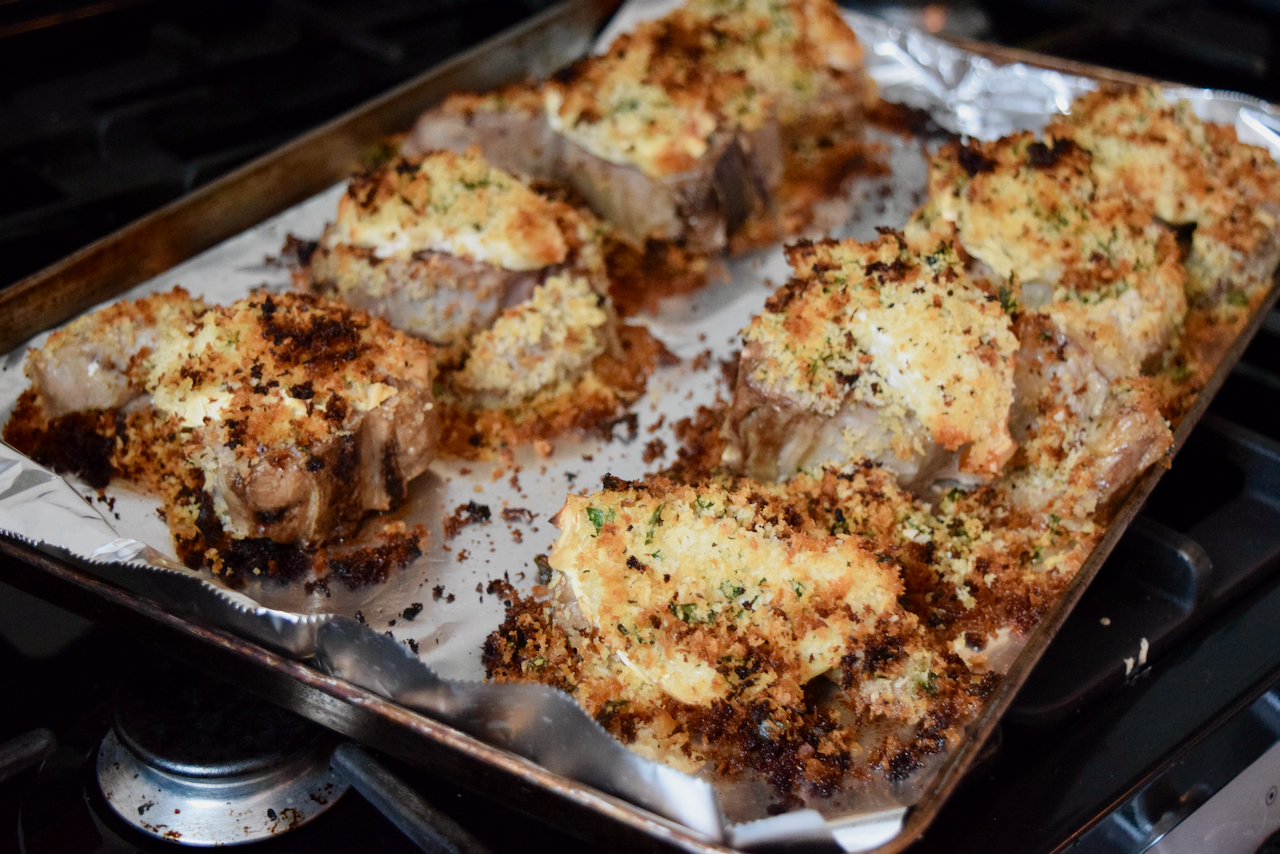 Lamb Chops with Goats Cheese and Herb Crumb from Lucy Loves 