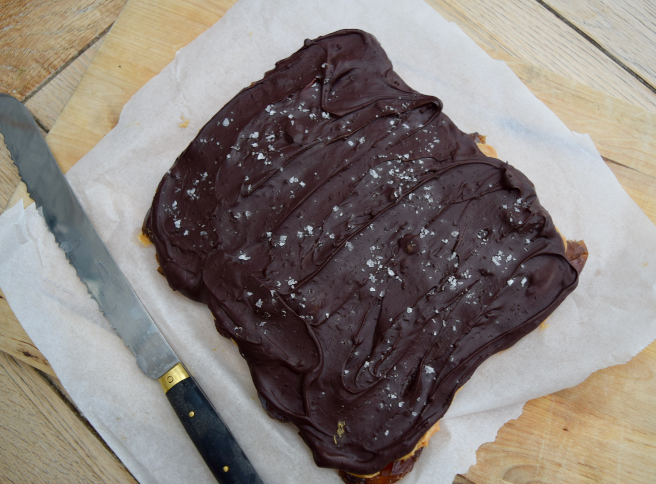Date Chocolate and Peanut Butter Bark from Lucy Loves Food Blog