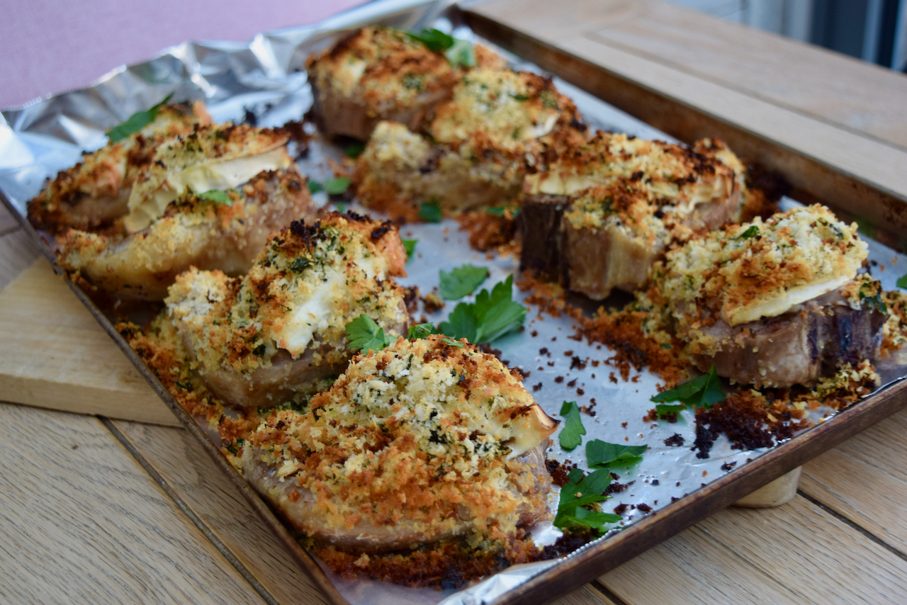 Lamb Chops with Goats Cheese and Herb Crumb from Lucy Loves 