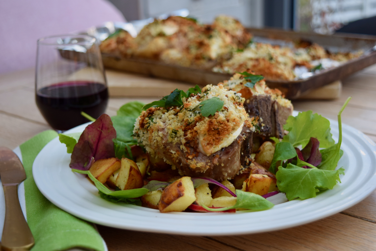 Lamb Chops with Goats Cheese and Herb Crumb from Lucy Loves 
