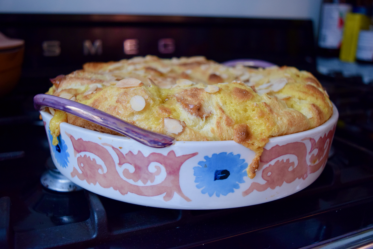 Marzipan Amaretto Brioche Pudding from Lucy Loves Food Blog