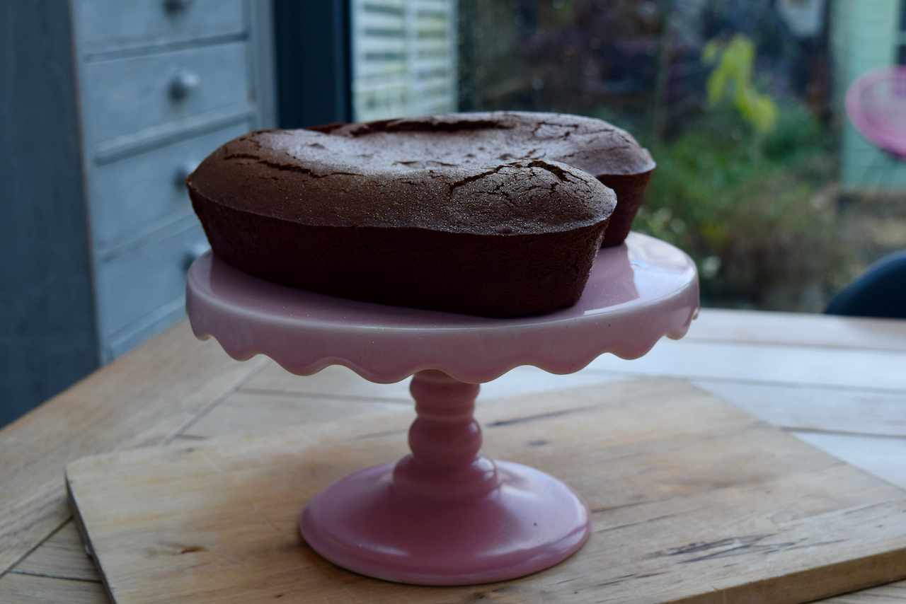 Baileys Brownie Cake with Baileys Cream from Lucy Loves Blog