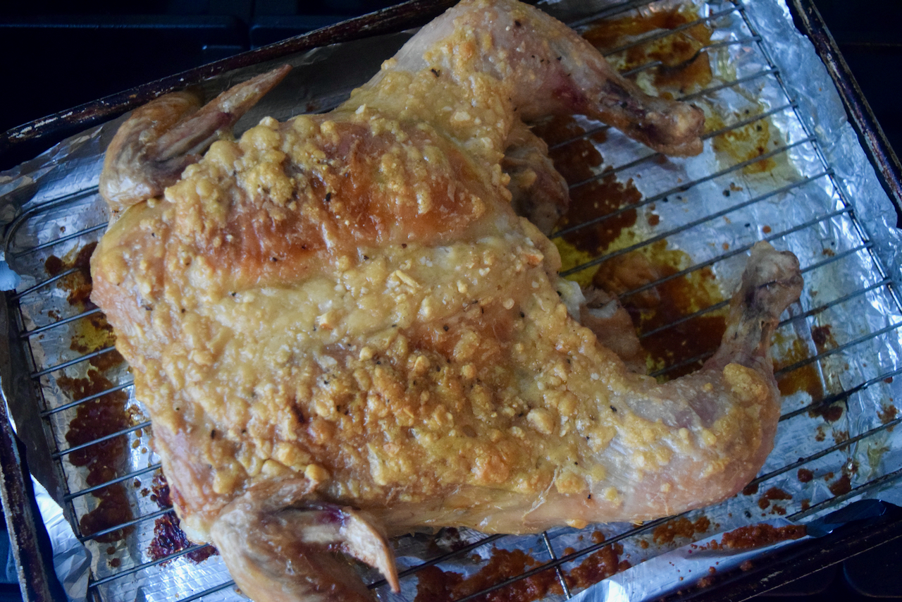 Parmesan Roast Chicken recipe from Lucy Loves Food Blog