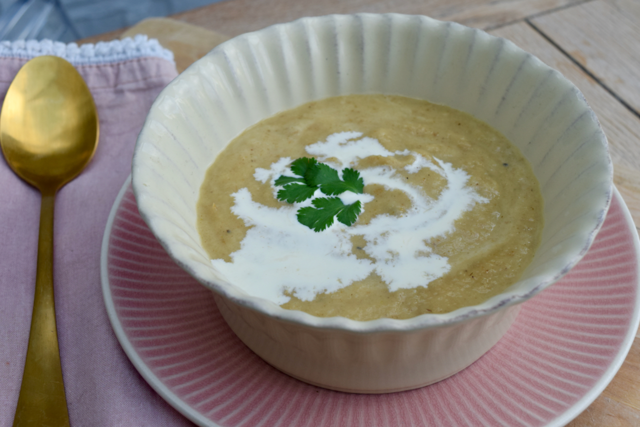 Roasted Curried Parsnip Soup recipe from Lucy Loves Food Blog
