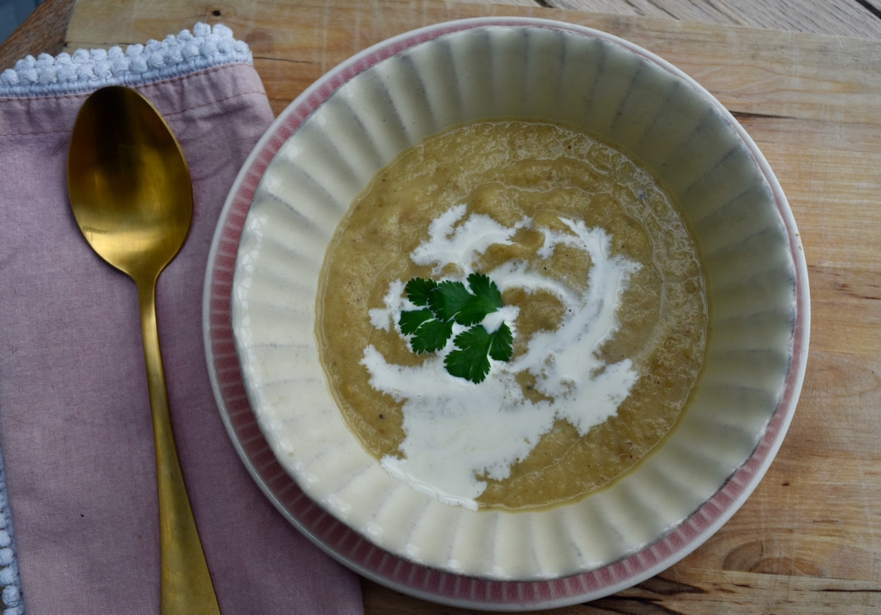 Roasted Curried Parsnip Soup recipe from Lucy Loves Food Blog