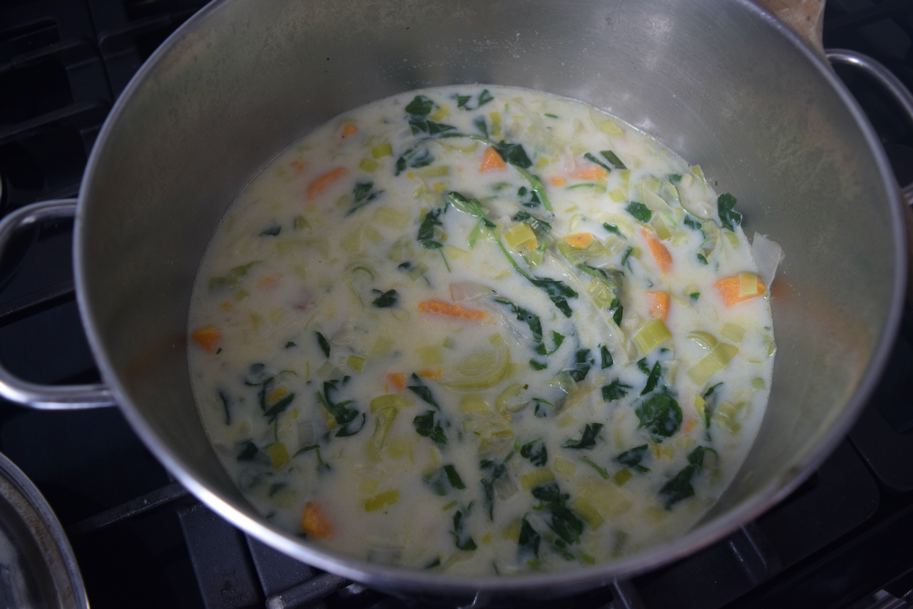 Leek, Sweet Potato and Watercress soup from Lucy Loves