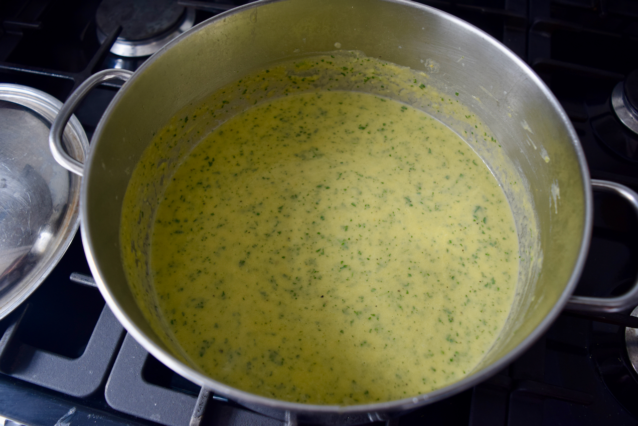 Leek, Sweet Potato and Watercress soup from Lucy Loves
