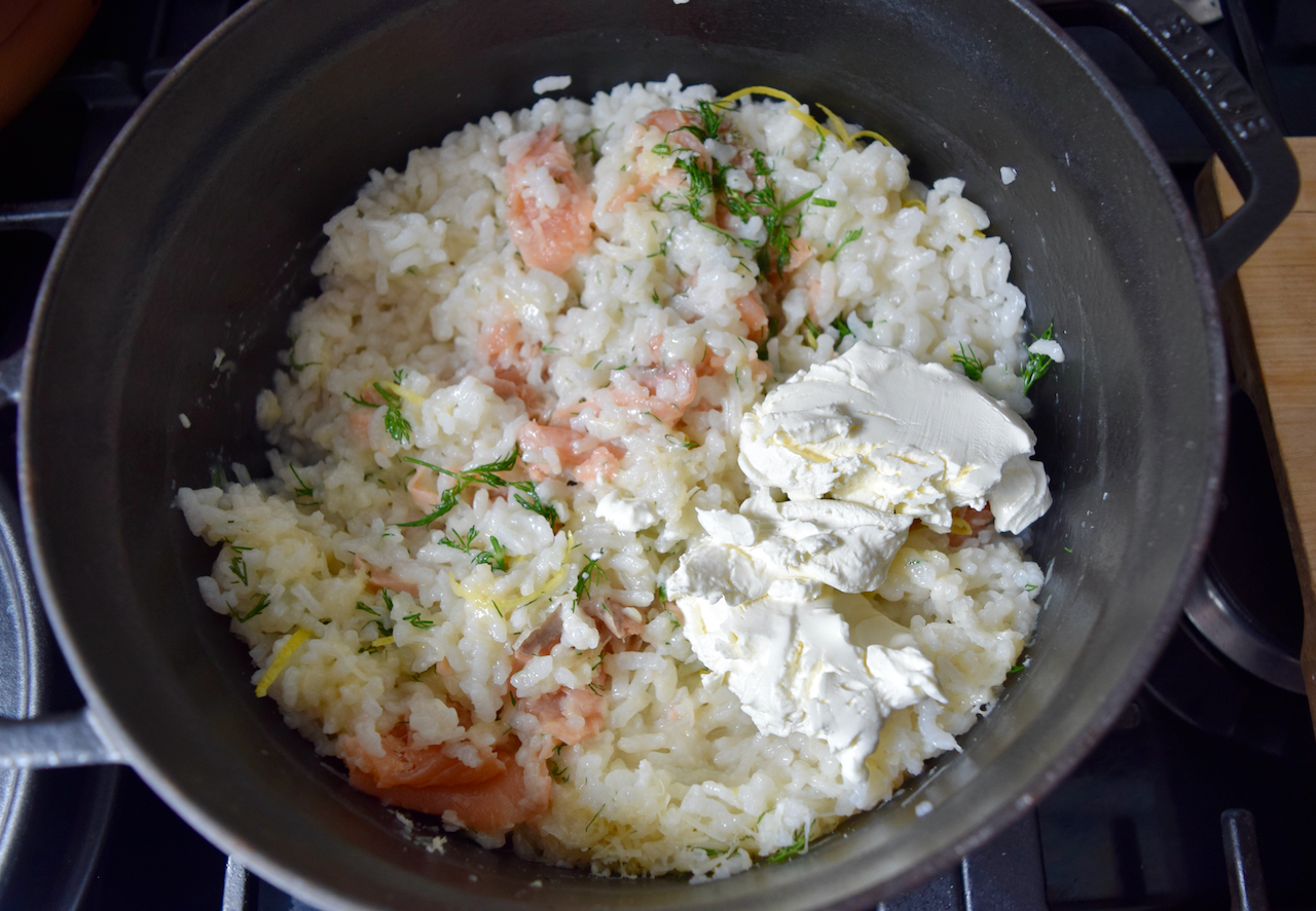 Oven Baked Smoked Salmon Risotto from Lucy Loves Food Blog