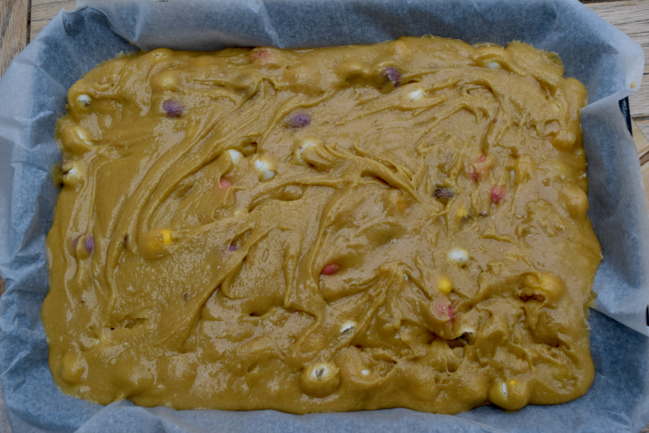 Mini Egg Blondies recipe from Lucy Loves Food Blog