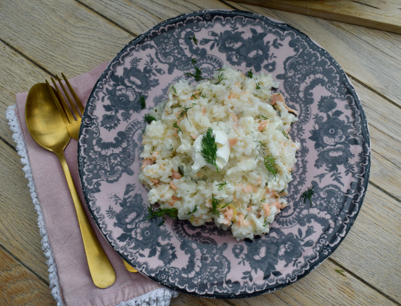 Oven Baked Smoked Salmon Risotto from Lucy Loves Food Blog
