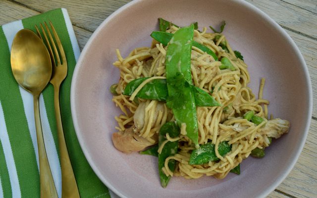 One Pot Chicken Satay Noodles