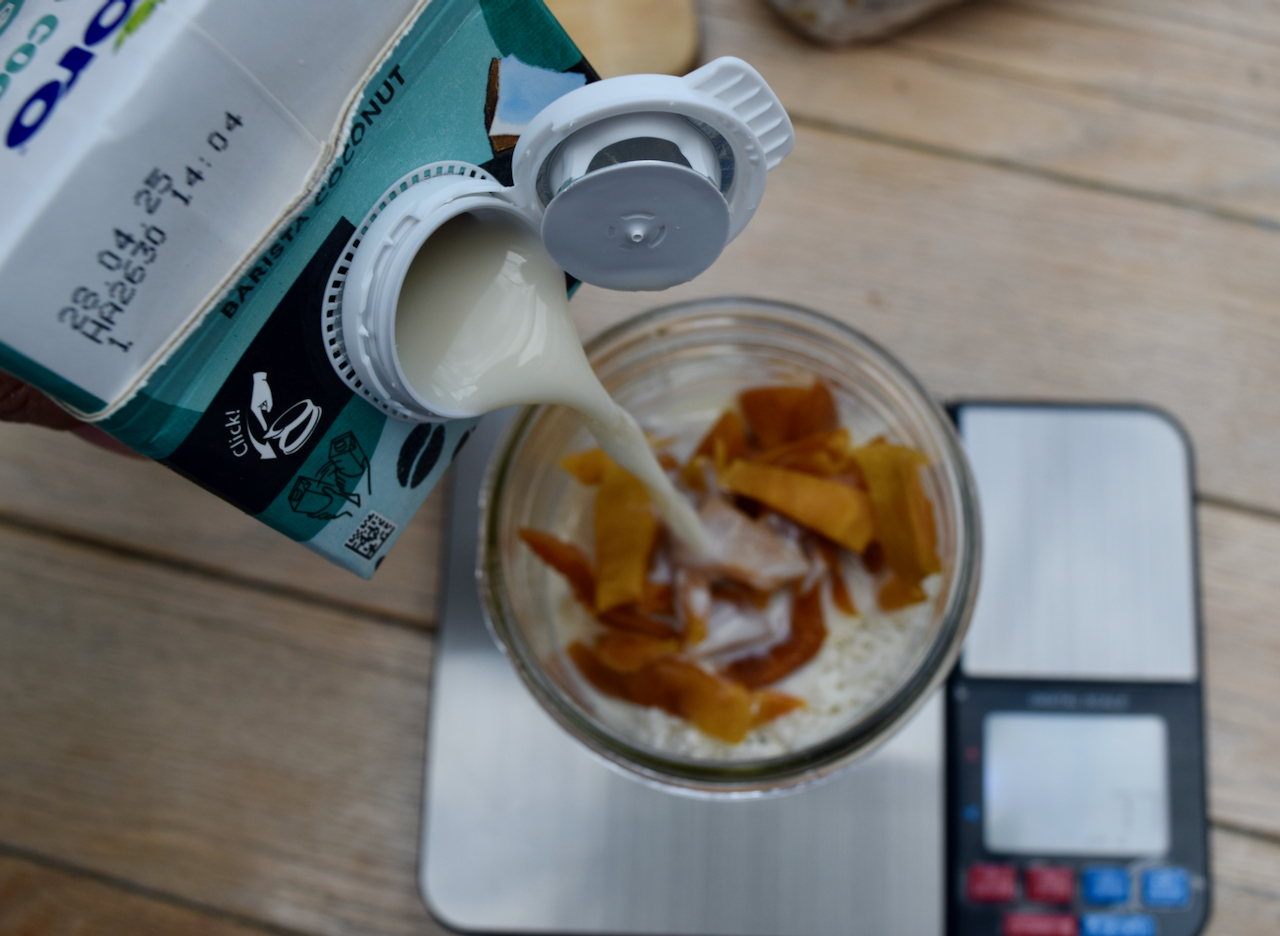 Mango Coconut Overnight Oats recipe from Lucy Loves Food Blog