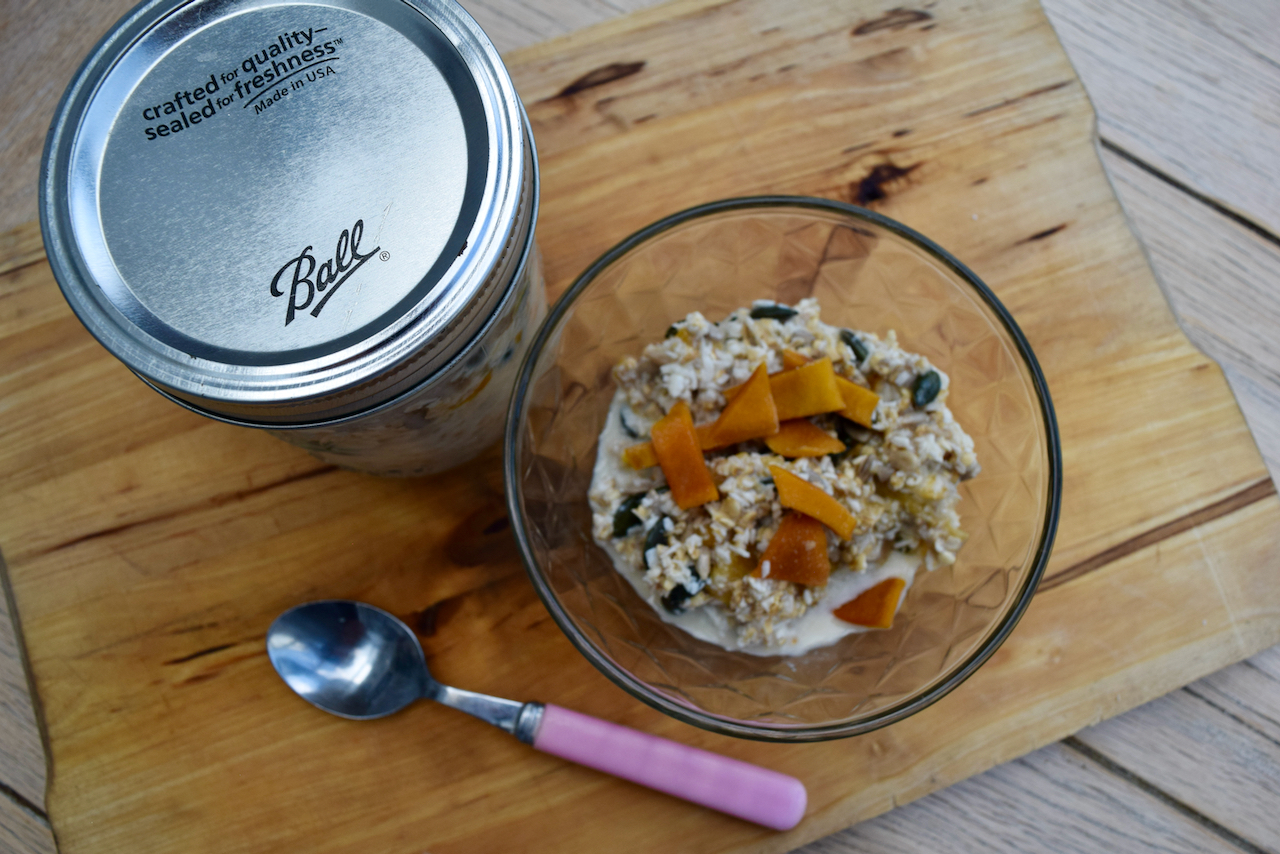 Mango Coconut Overnight Oats recipe from Lucy Loves Food Blog