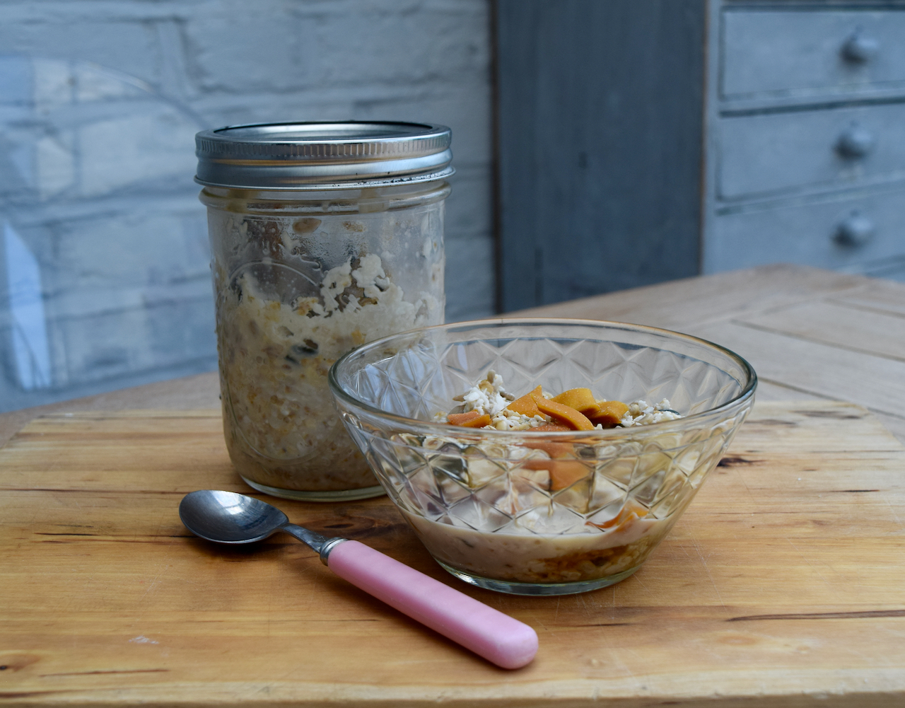 Mango Coconut Overnight Oats recipe from Lucy Loves Food Blog