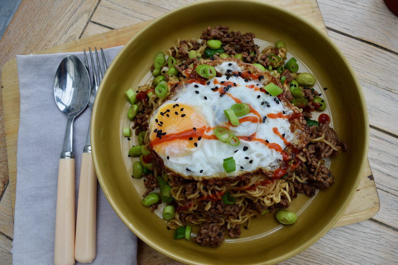 Minced Beef Ramen recipe from Lucy Loves Food Blog