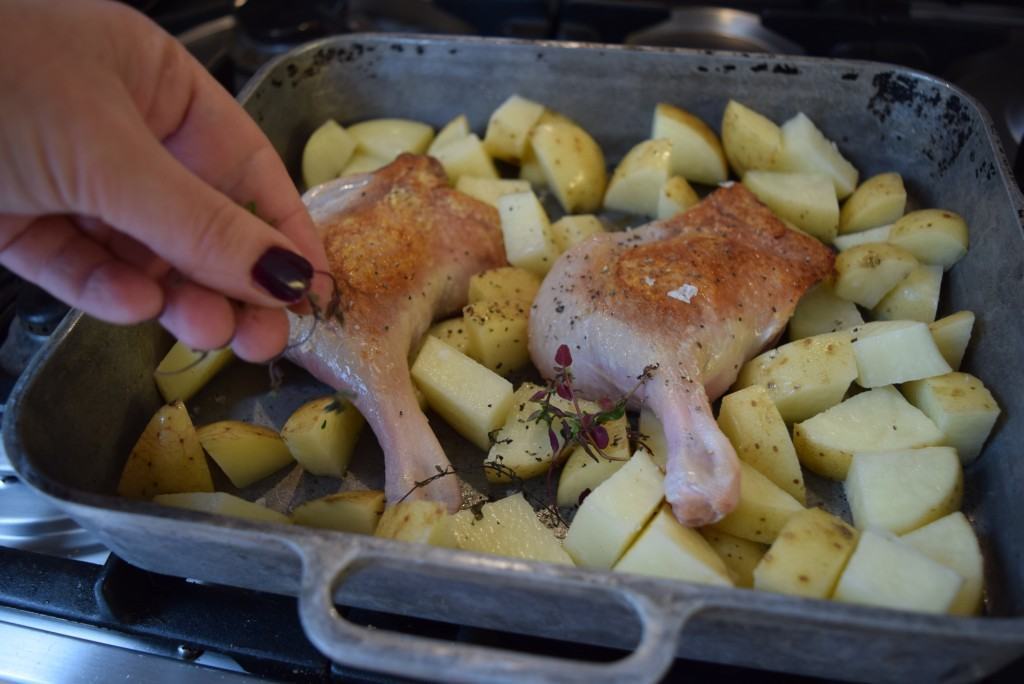 Roasted-duck-potatoes-thyme-lucyloves-foodblog