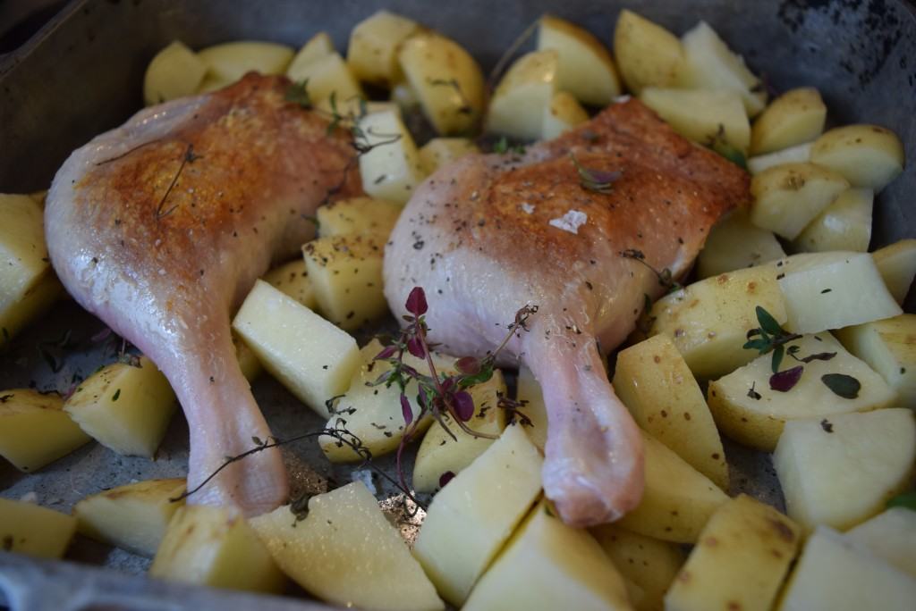 Roasted-duck-potatoes-thyme-lucyloves-foodblog
