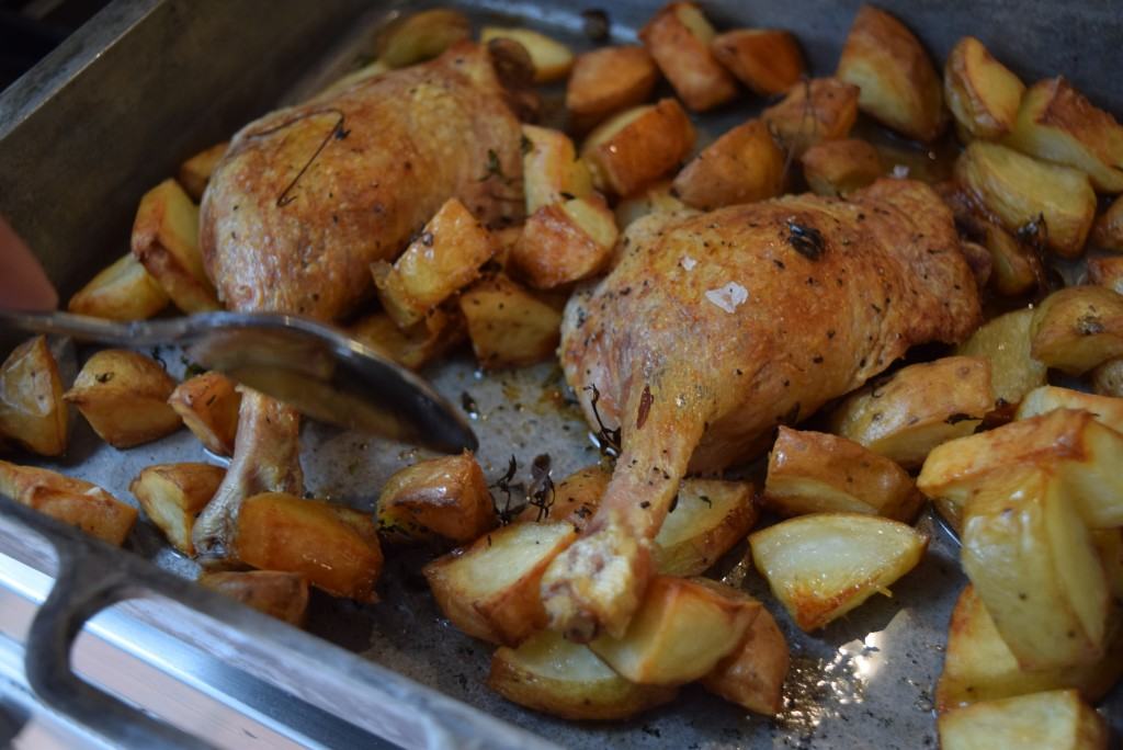 Roasted-duck-potatoes-thyme-lucylvoes-foodblog