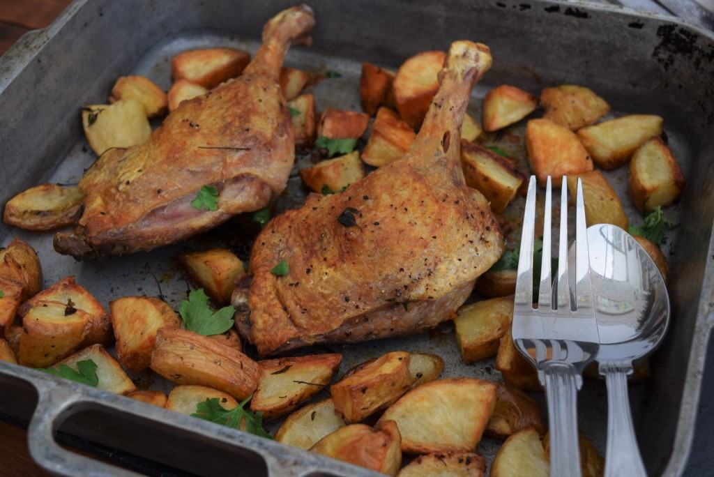 Roasted-duck-potatoes-thyme-lucyloves-foodblog