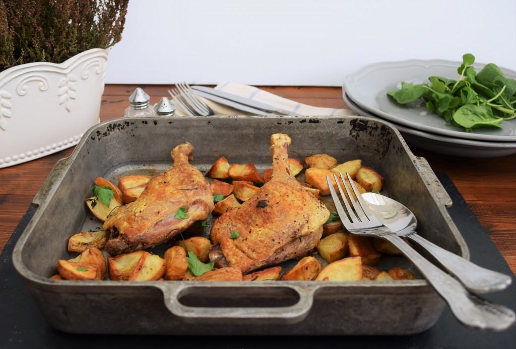 Roasted-duck-potatoes-thyme-lucyloves-foodblog