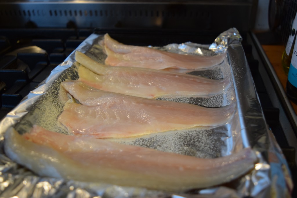 Grilled Fish with Spinach and Beans from Lucy Loves