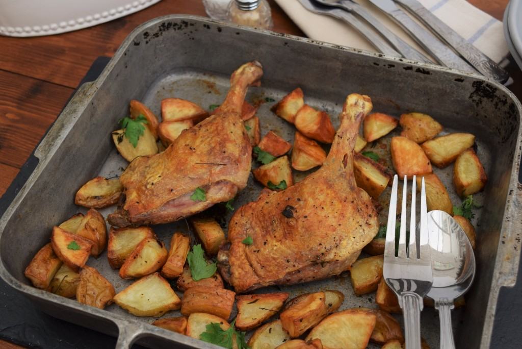 Roasted-duck-potatoes-thyme-lucyloves-foodblog